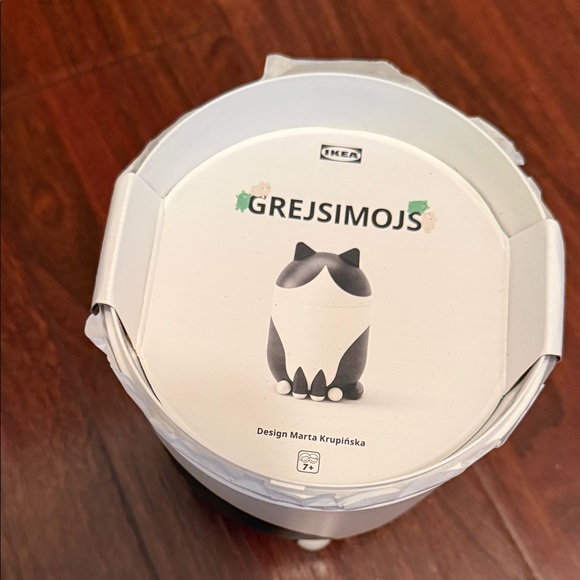 IKEA Limited Edition - Gresjsimojs Black and White Cat storage with lid NWT - Picture 2 of 9